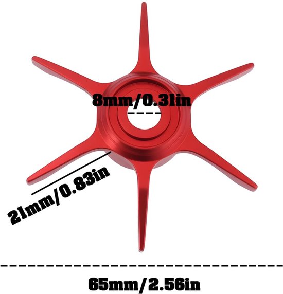 65mm Visserij Reel Star Drag Aluminium Compatibel met Diverse Modellen — afbeelding 3