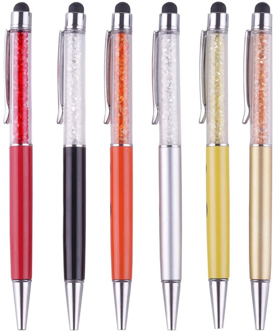 Stylus Pen met Kristallen en Balpen Functie 6 Stuks — afbeelding 3