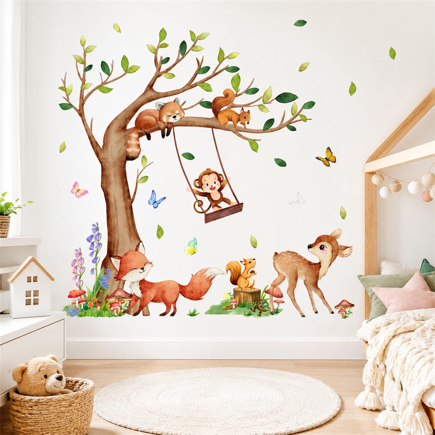 Jungle Dieren Muurstickers voor Kinderkamer Decoratie