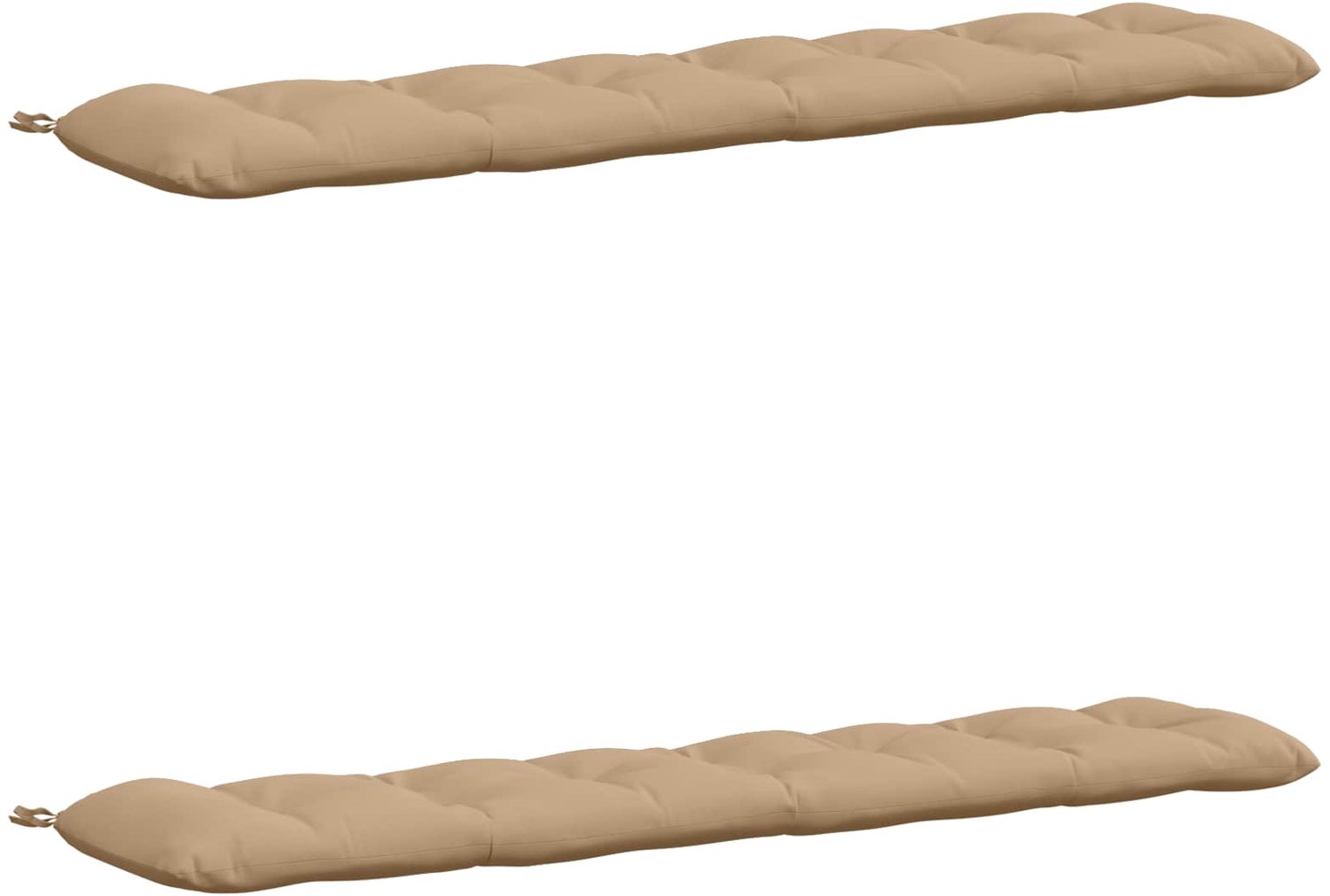 vidaXL Bankkussens - VIANEN - 2 - st - 100% - Polyester - Zand - 200 - x - 40 - x - 12 - cm
