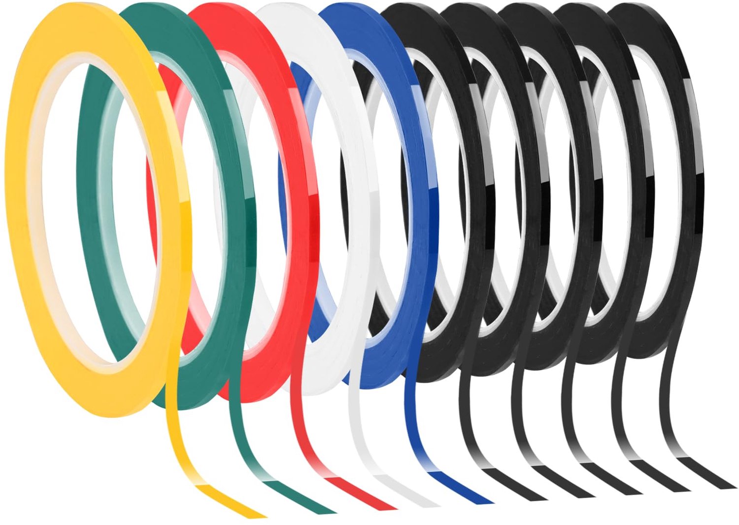 10 Rollen Whiteboard Plakband - Zelfklevend Tape in 6 Kleuren