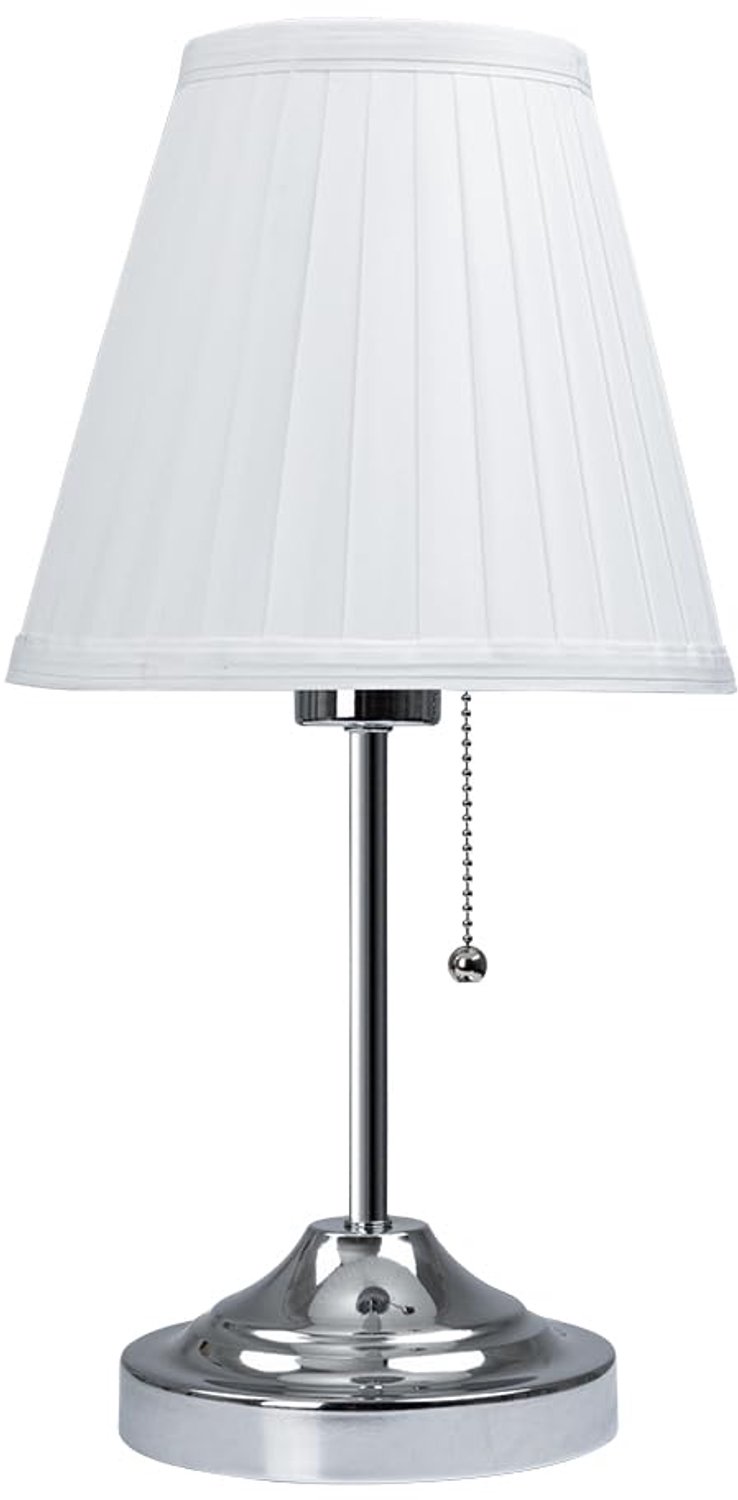 Moderne Tafel Lamp met Witte en Chrome Afwerking