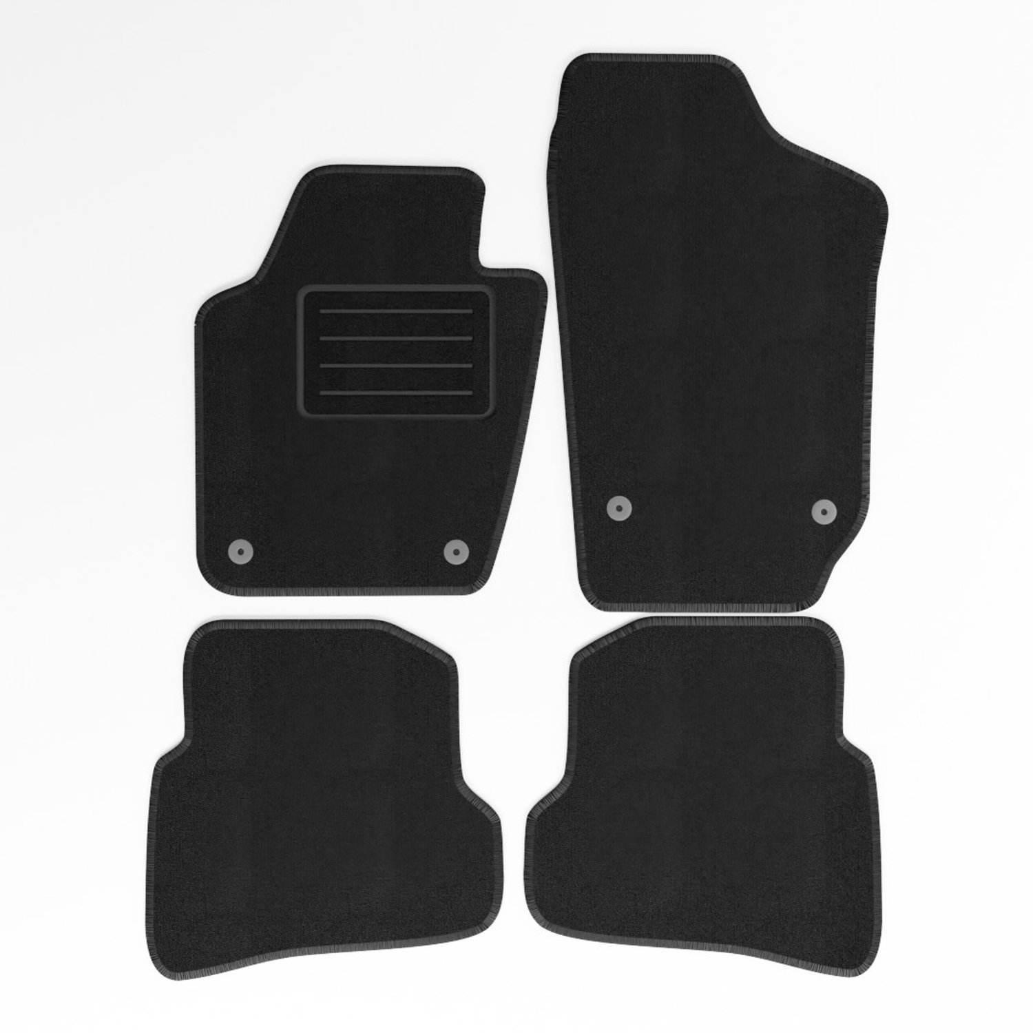 Mats4all | Naaldvilt automatten passend voor Seat Ibiza 2008-2017 | Antislip | Met versterking | 4-delig | Automatten | Mattenset