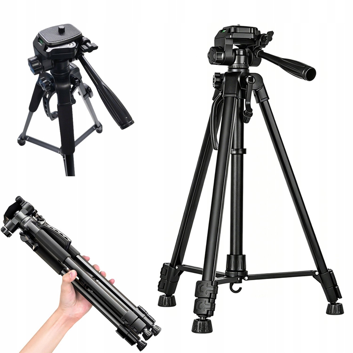 Merkloos 4-in-1 Tripod Statief met Bluetooth Afstandsbediening & Telefoonhouder