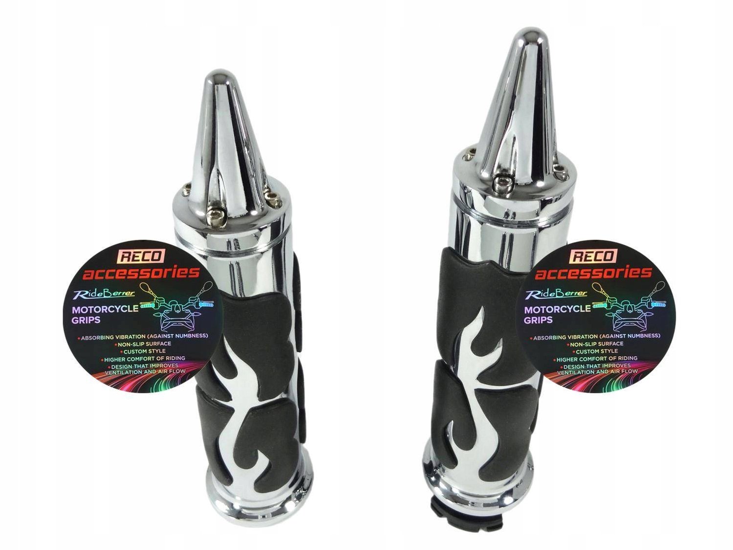Merkloze Aluminium Chrom Motorfiets Handvatten 22mm (7/8") met Vibratieabsorptie