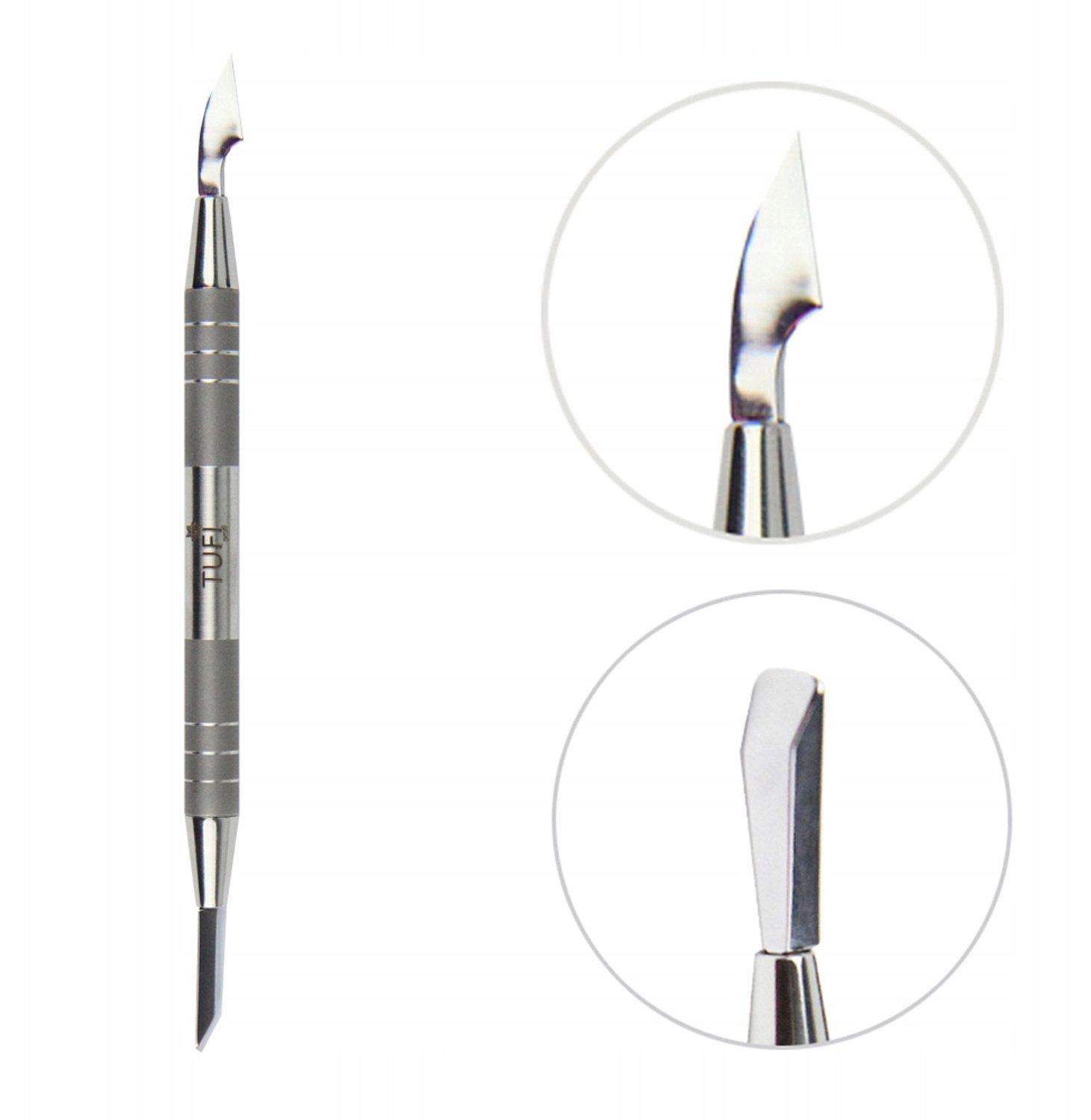 Tufi Profi Premium Manicure Spatel - Dubbelzijdig, 13.5 cm