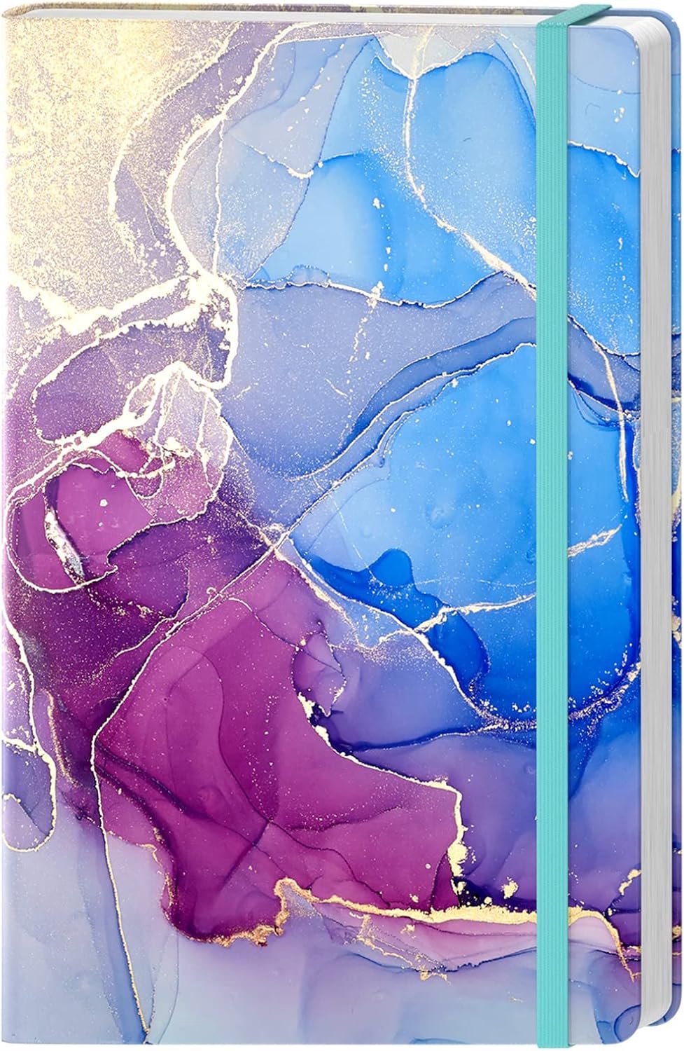 Lined Journal, Notebook, Marble Hard Cover, Medium 14.5 x 21.3 cm, 160 Pages Thick Paper, Cute Aesthetic A5 College - ShopVlot