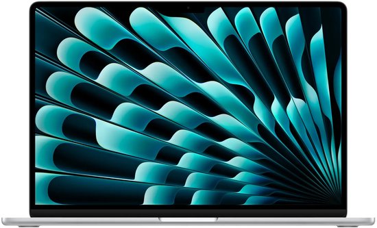 Apple MacBook Air 15-inch M5 laptop 16GB RAM 512GB SSD zilver dun licht zakelijk macOS AI-geoptimaliseerd