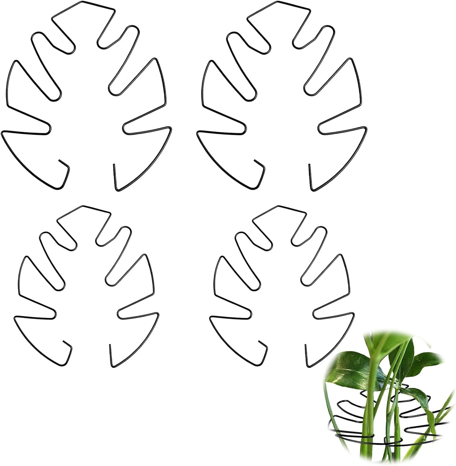 SnelShoppen - 4 Stuks Monstera Plant Steun, Klimplant Stengelhouder, Monstera Stabilizer voor Verticale Groei, Plantaccessoires voor Bloeiende Groei