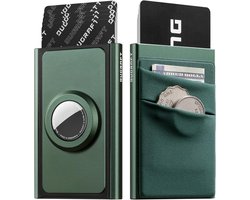 DUGRAFT Slim Credit Card Holder Pop Up Card Holder with Money Pocket and Airtag Holder RFID Blocking Minimalist Metal - ShopVlot