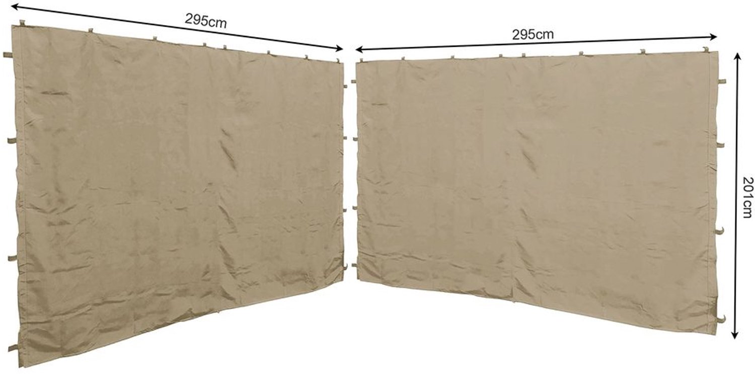 Set van 2 Zijkanten voor Paviljoen 3x3m in Sand