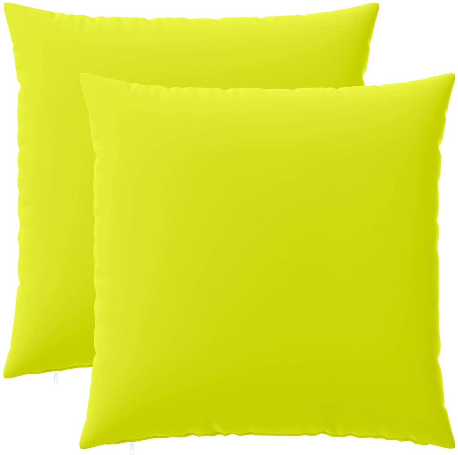 vidaXL Dekenkussen - 2 - st - HEERLEN - Heldere - Groen. - 80 - x - 80 - cm - Polyester Helder groen