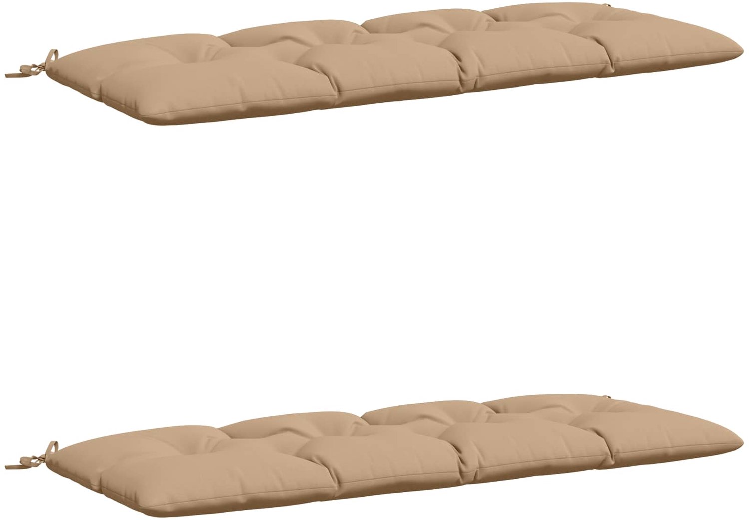 vidaXL Bankkussens - VIANEN - 2 - st - 100% - Polyester - Zand - 140 - x - 60 - x - 12 - cm