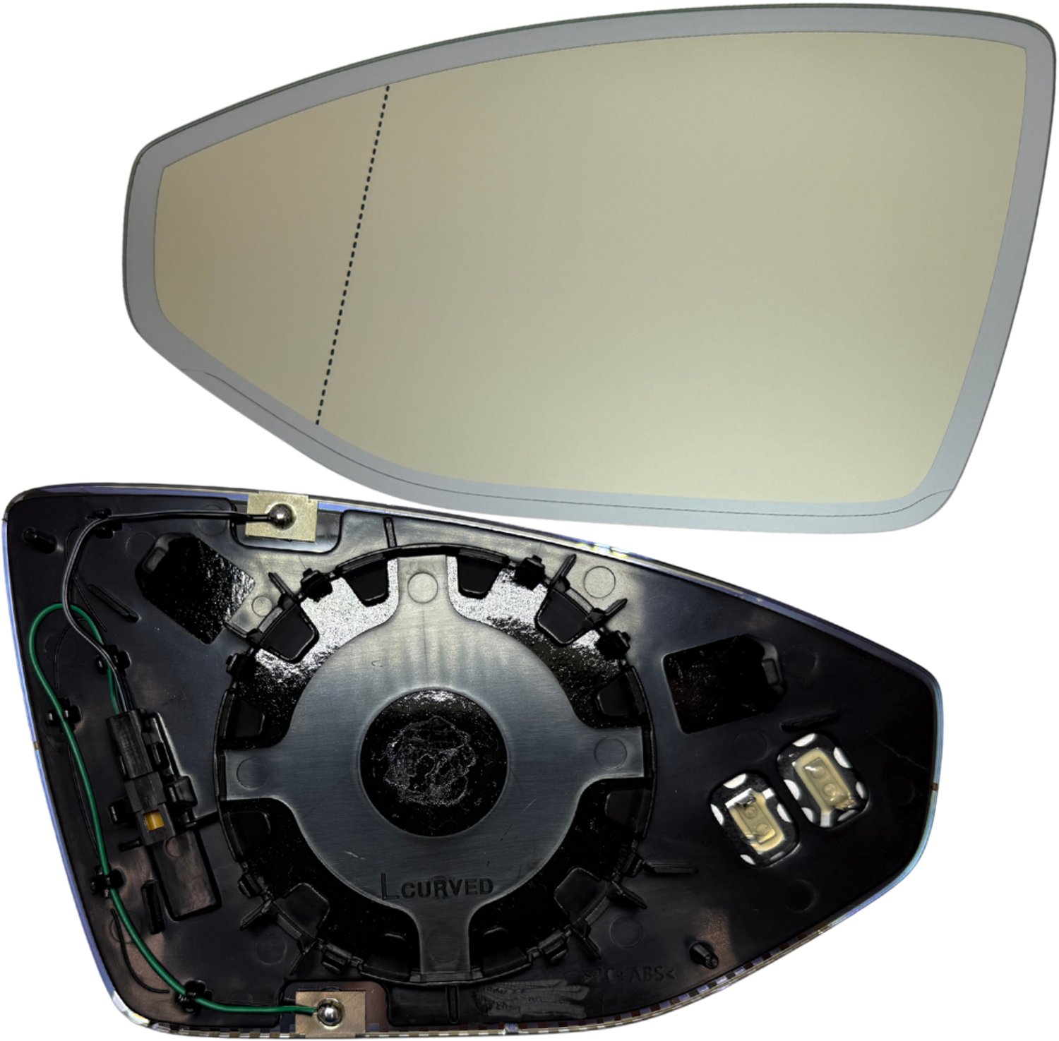 BILMAX Linker Buitenspiegelglas Vervanging voor Audi A6 (C8), A7 & A8 (D5) 2018–2026, Verwarmd, Automatisch Dimmend (Bestuurderszijde)