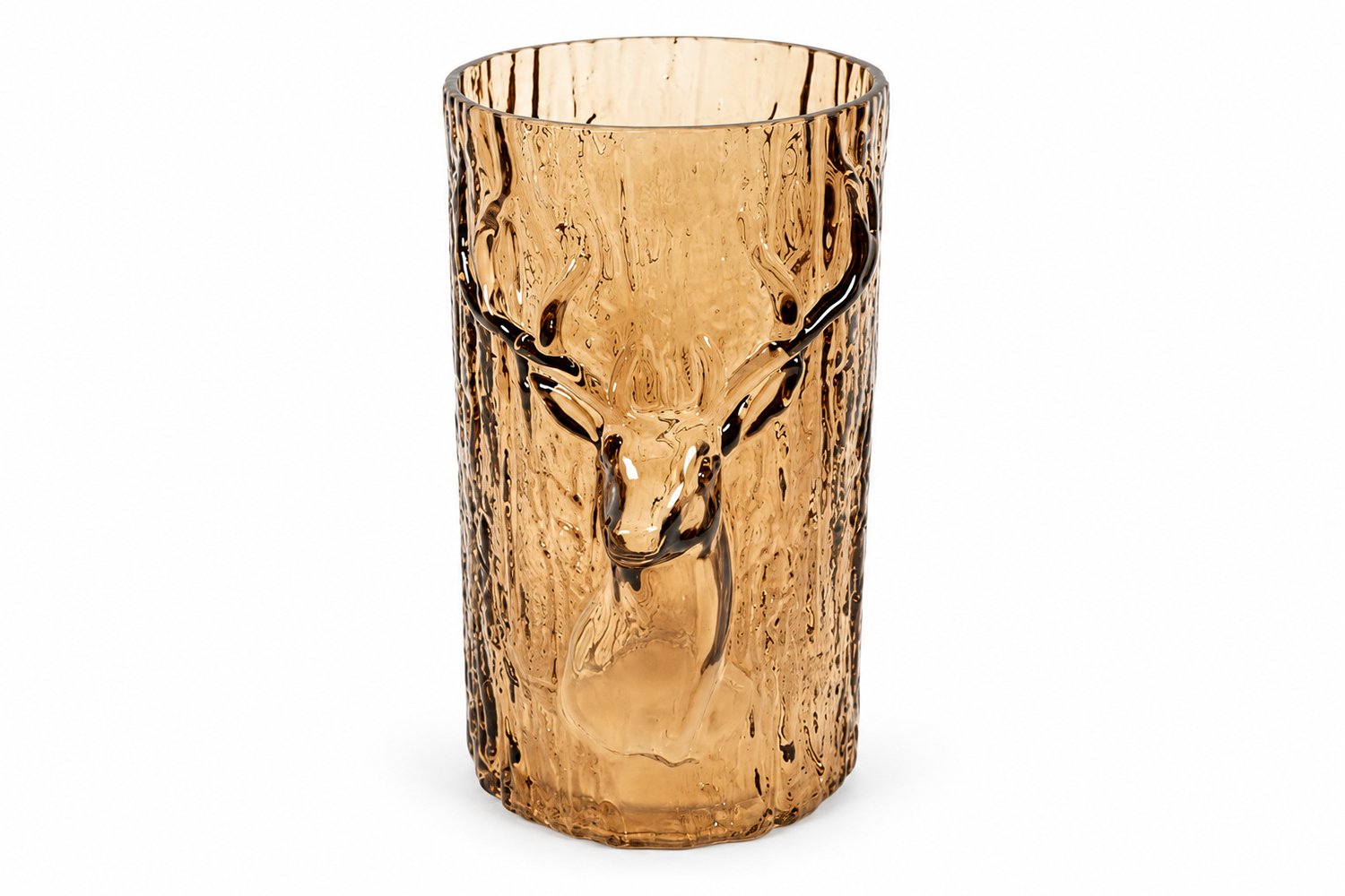 Countryfield windlicht glas hert 18x26cm bruin
