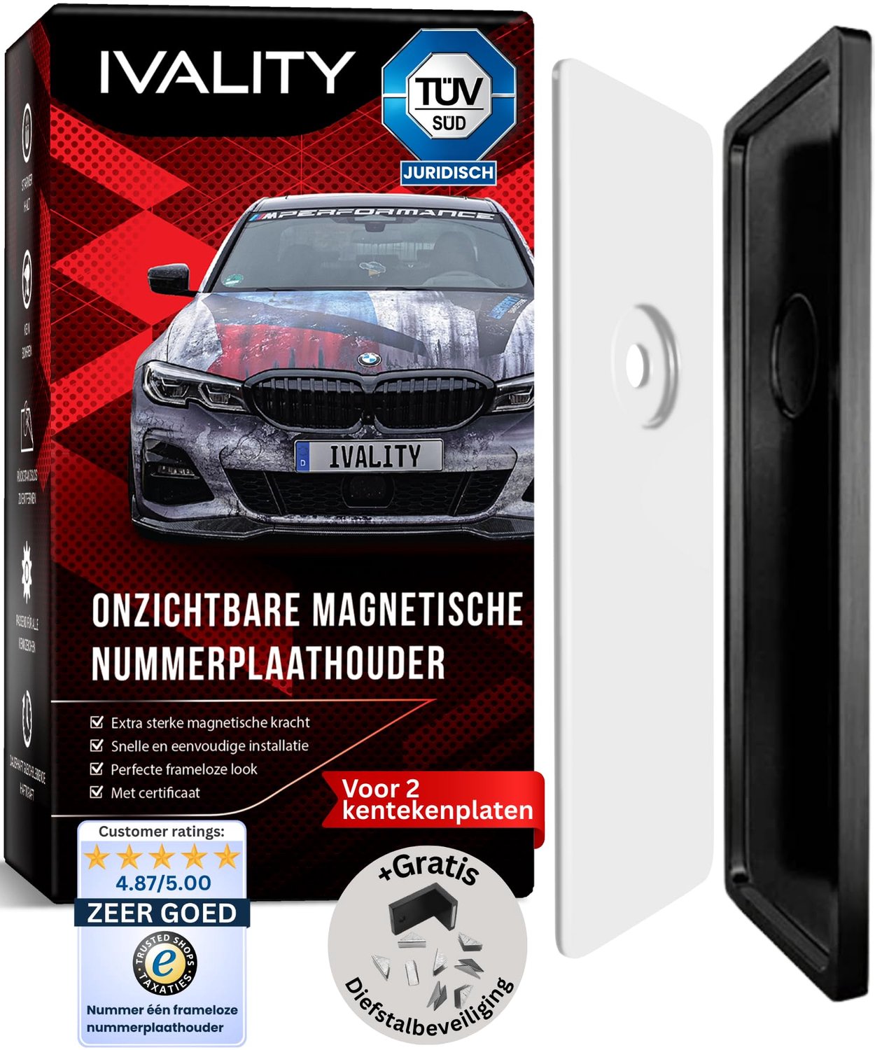 Magnetische Kentekenhouder voor Auto
