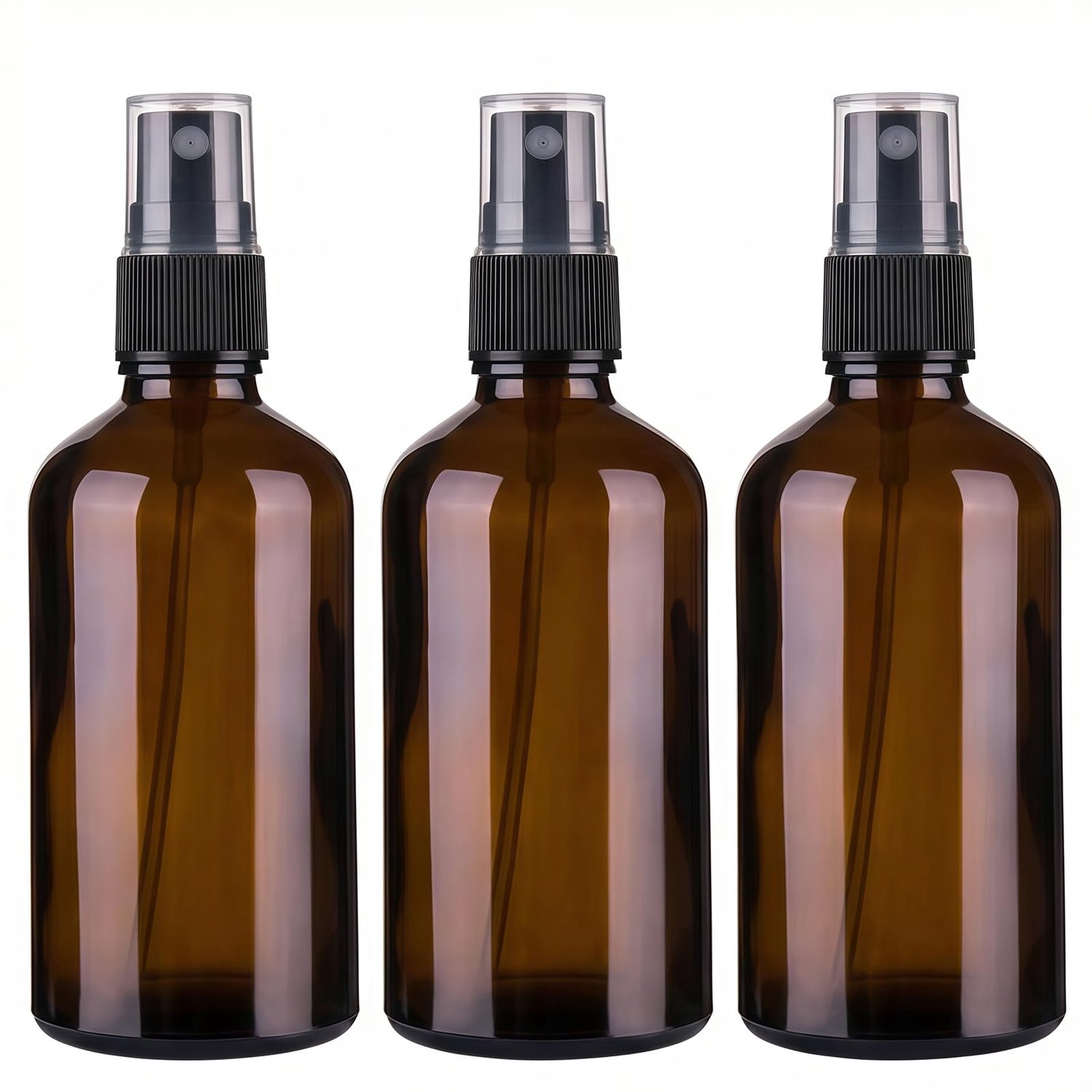 Sprayfles 250ml - 3 Stuks - Fijne Verstuiver - Bruin Plastic - Herbruikbaar - Gezond en Milieuvriendelijk