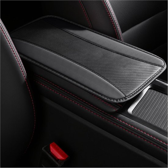 Stijlvolle automiddenconsole-hoes, PU-lederen autoarmleuninghoes voorkomt krassen op middenconsole, universeel autoarmsteunkussen, auto-accessoires interieur voor auto, SUV, vrachtwagen