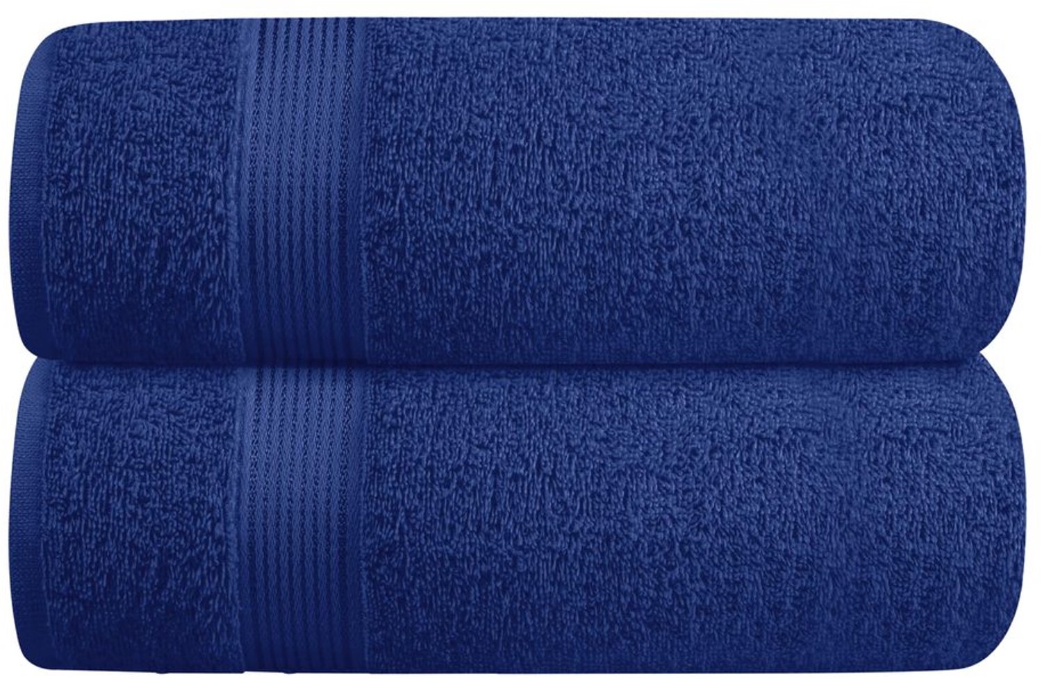 Set van 2 Extra Grote Badhanddoeken 70x140 cm Katoen Ultra Absorberend Donkerblauw