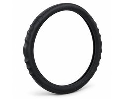 Cheqo® Stuurhoes Vrachtwagen Volledig Zwart met Vingergrepen - Truck Stuurwielhoes - Stuurovertrek voor Vrachtwagenstuur - Antislip Stuurbescherming - Extra Grip - Steering Wheel Cover - Truck Accessoires - Vrachtwagen Interieur