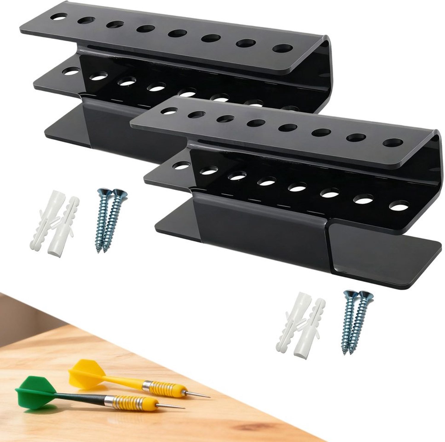 Set van 2 Dart Holders voor Darts Wandmontage