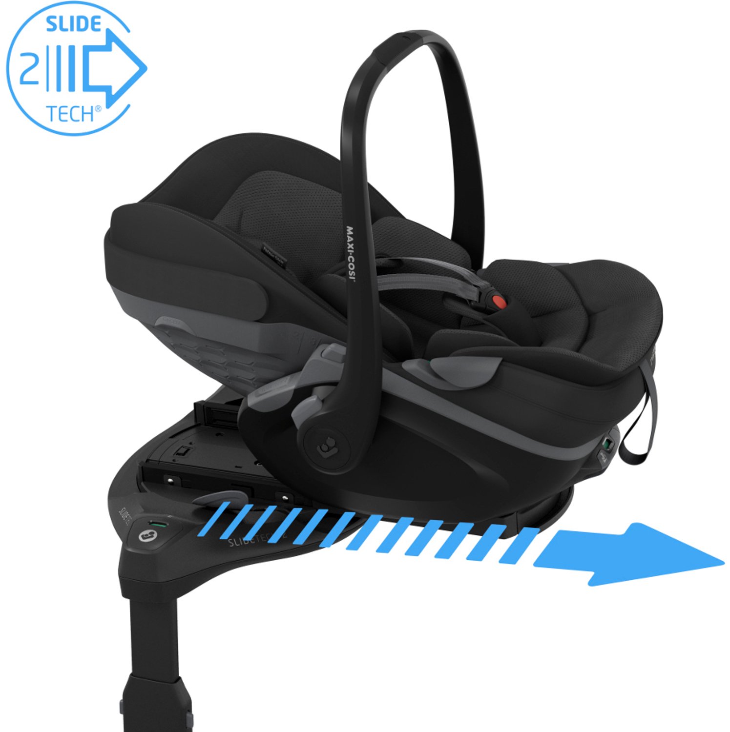 Maxi-Cosi Pebble Slide Pro - Autostoeltje met SLIDETECH®2 - 3,9 kg Lichtgewicht - Onyx Black