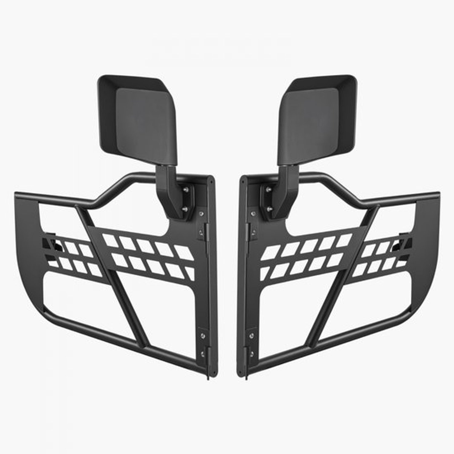 Buisdeur Jeep Wrangler - 2-Deurs Jachtstijl - Robuust Staal - Inclusief Zijspiegels - Off-Road Accessoire