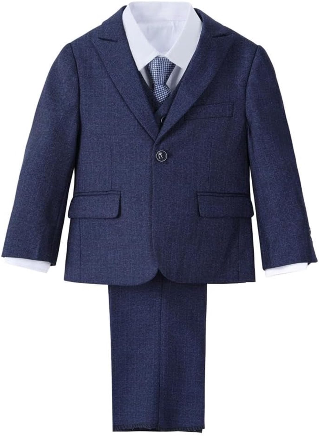 5-delig jongens pak set, donkerblauw/blauw