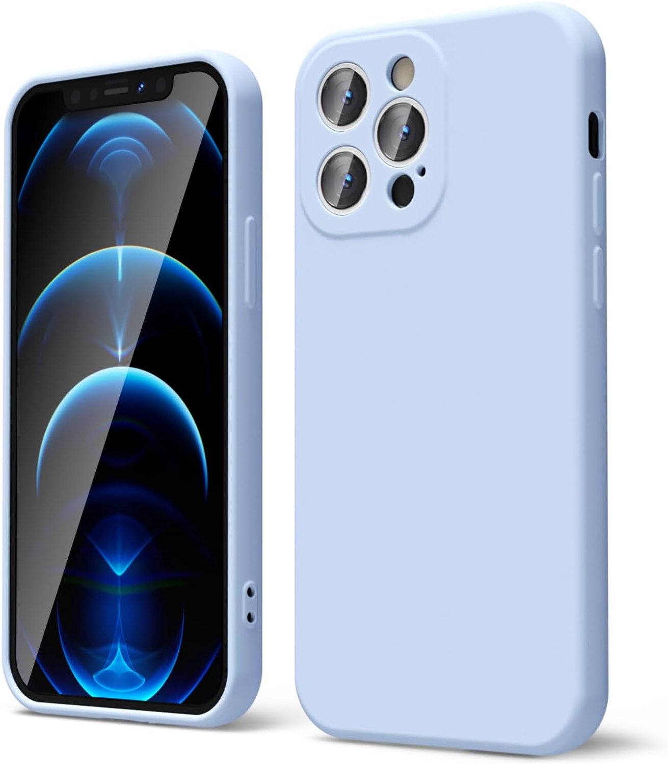 Hoesje voor iPhone 12 Pro met camerabescherming, blauw