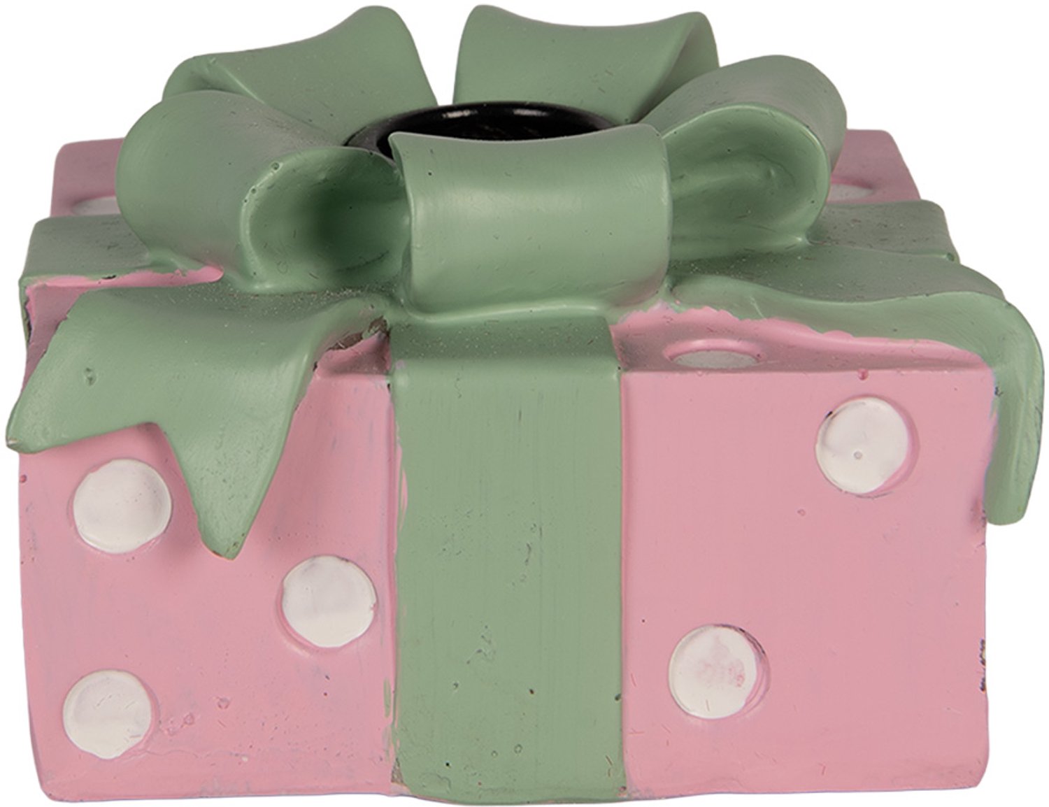 Clayre & Eef Kandelaar 9x10x6 cm Roze Kunststof