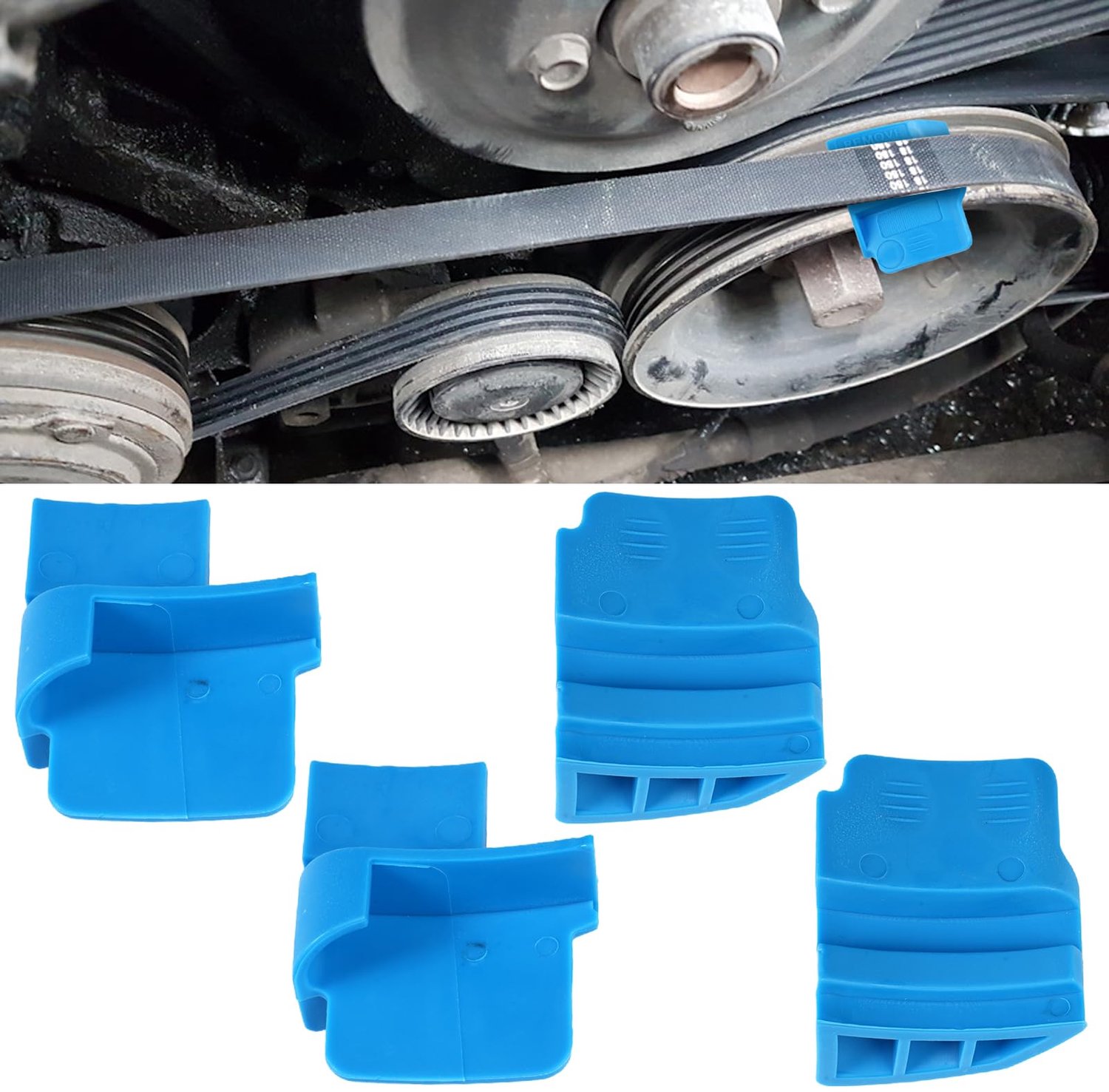 Riemtool Set - 4 Stuks - Hoogwaardige Nylon Kunststof - Voor Auto/Truck/Vrachtwagen - Veilig Installeren/Verwijderen - Compact Ontwerp - Riemverwijderaar