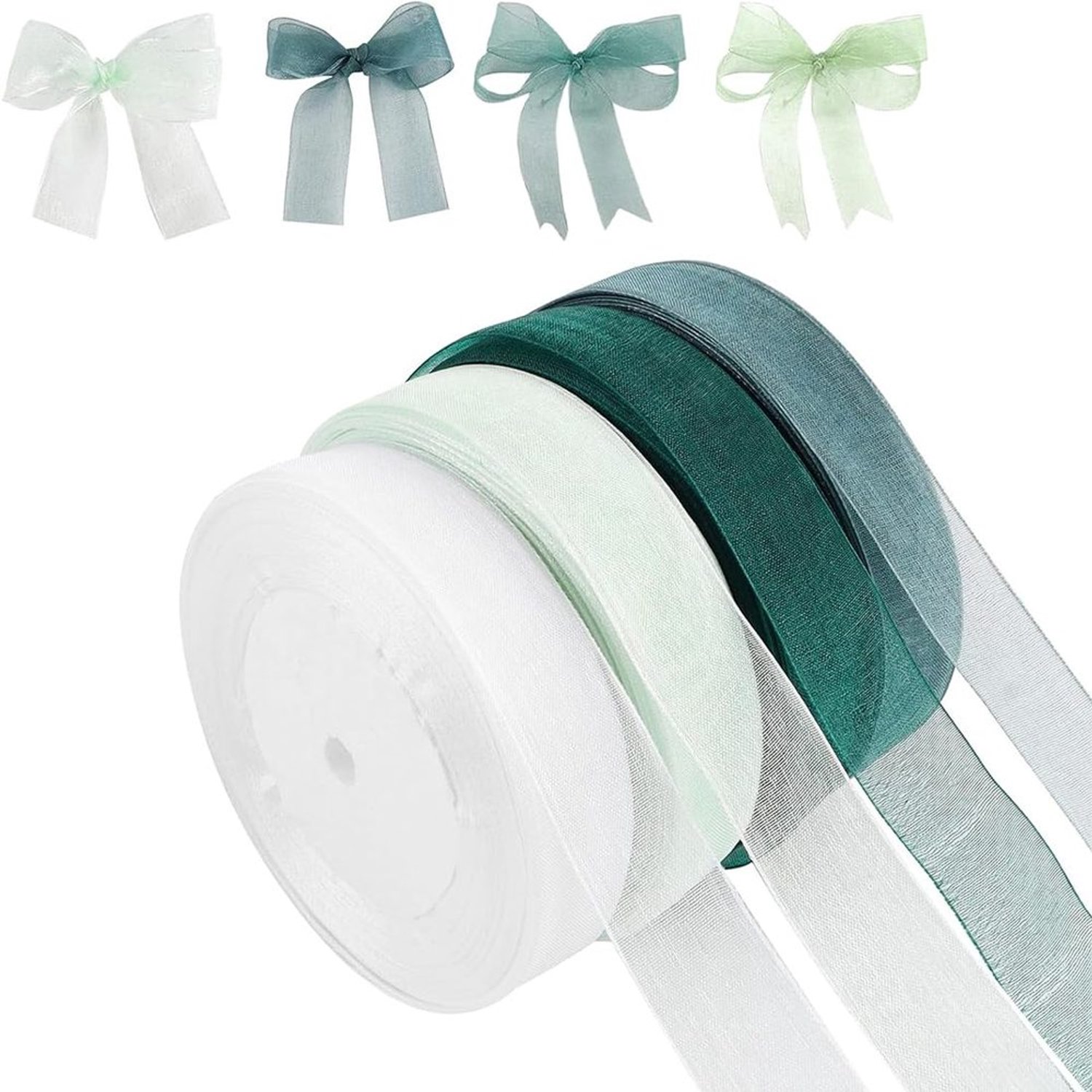 Set van 4 Cadeau Ribbons van Organza voor Decoratie