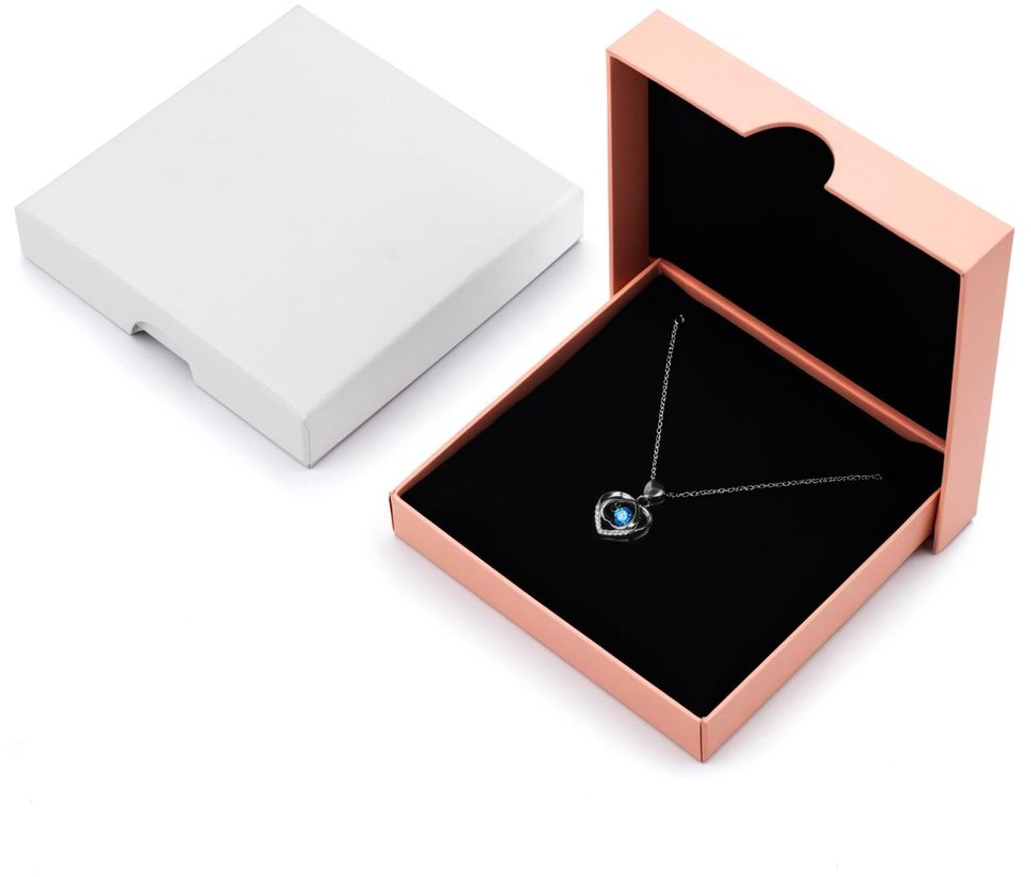 Set van 2 Kleine Sieradengeschenkdozen Roze/Wit