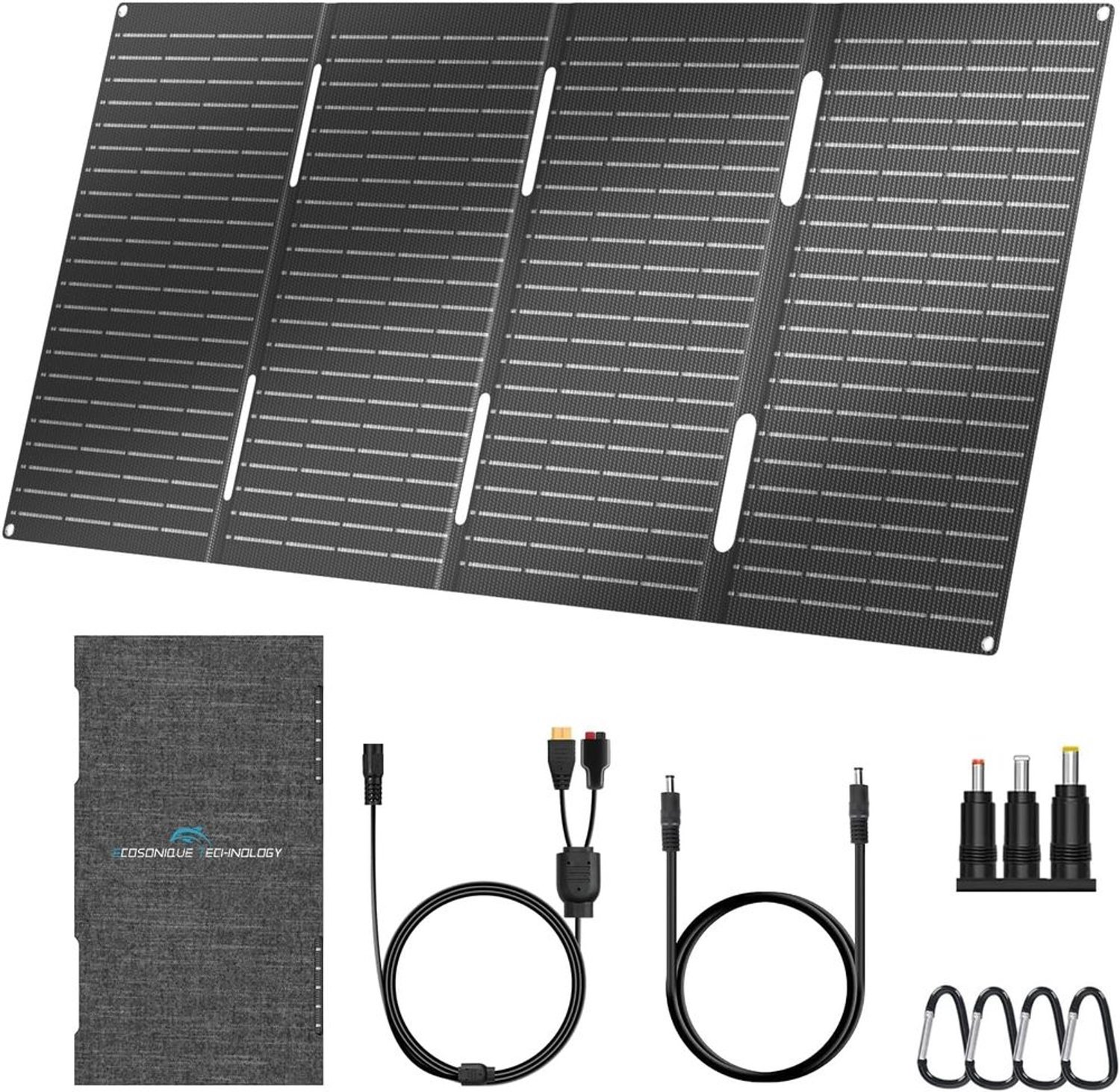 60W Draagbaar Zonnepaneel met Snellaadfunctie en Waterdicht Design