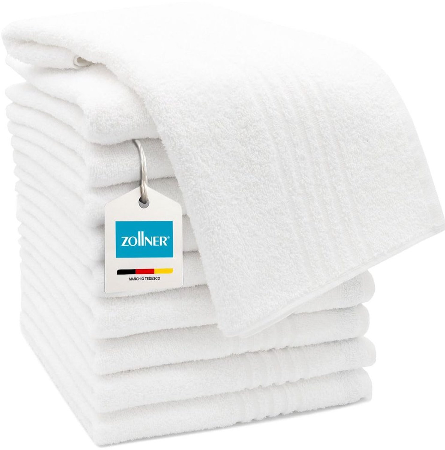 10-delige set handdoeken 50x100 cm, hotelkwaliteit wit
