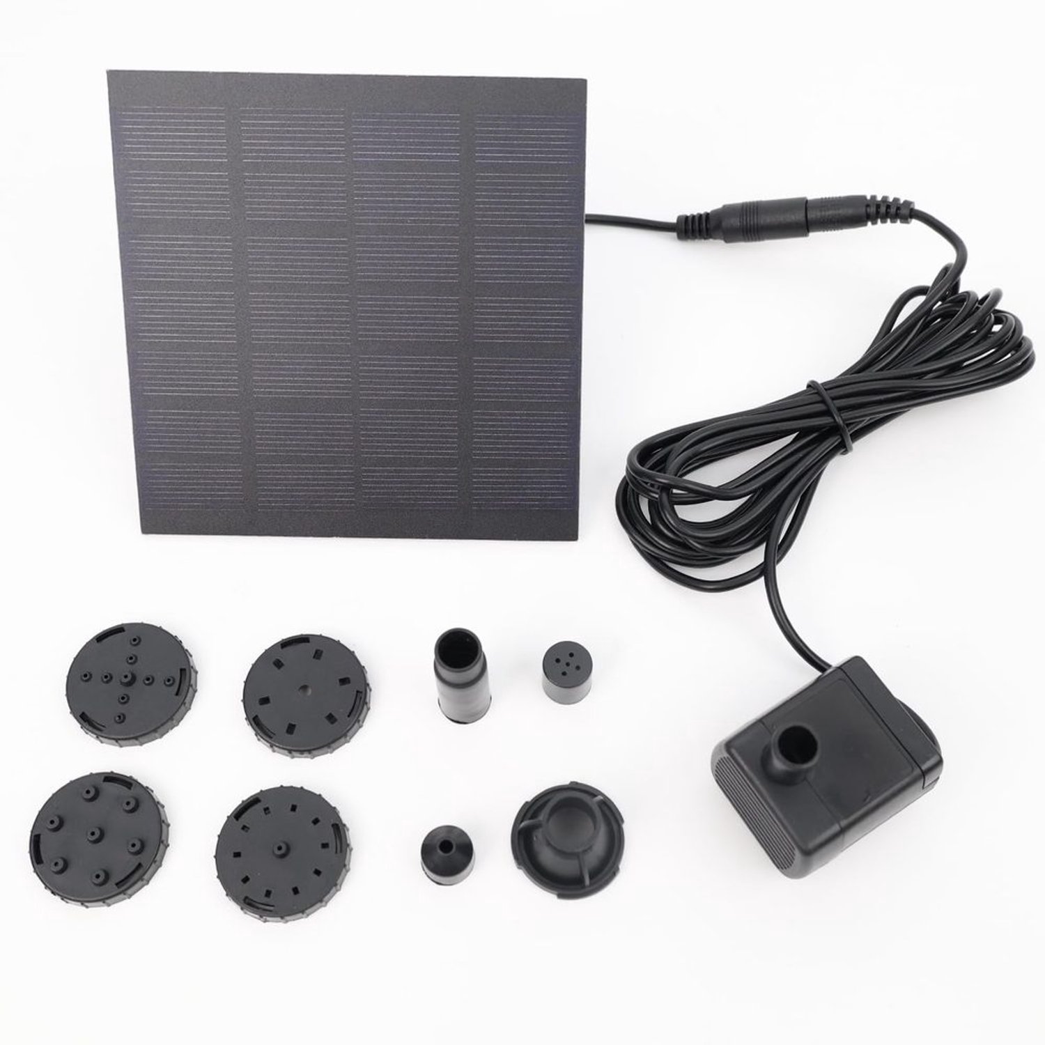 Zonnepomp 180L/H - Zonnepaneel 7V 1.4W - Maximale spuithoogte 65 cm - Maximale opvoerhoogte 120 cm - Waterpomp voor vijver - Energiezuinig