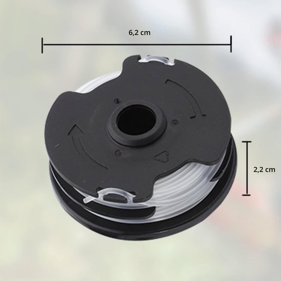 Trimmerdraad Accessoires voor Parkside PRTA 20-Li A1/B2/C3 - 6 Stuks van 27FT/8.3M voor Tuinonderhoud en Snijwerk — afbeelding 3