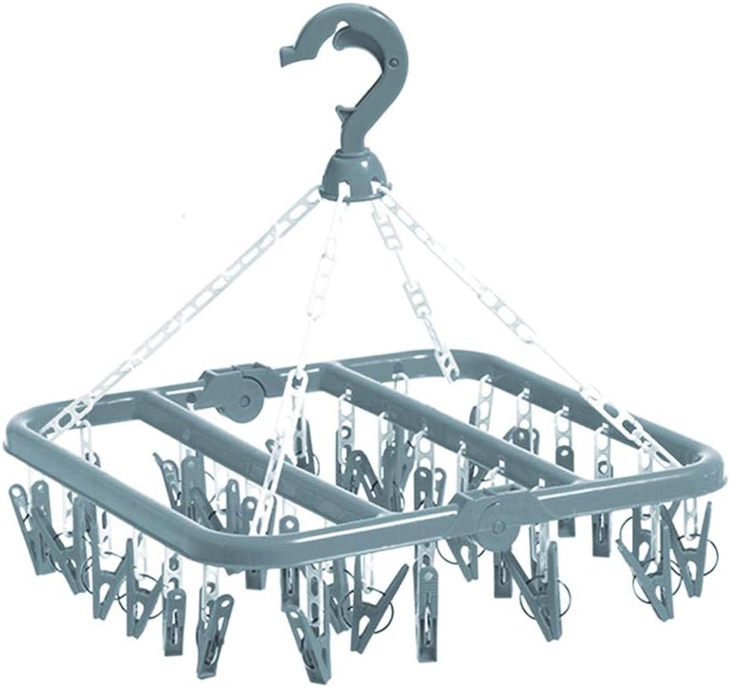 Clip en Drip Hanger Kledinghanger Droogrek 32 Clips (Lichtblauw)