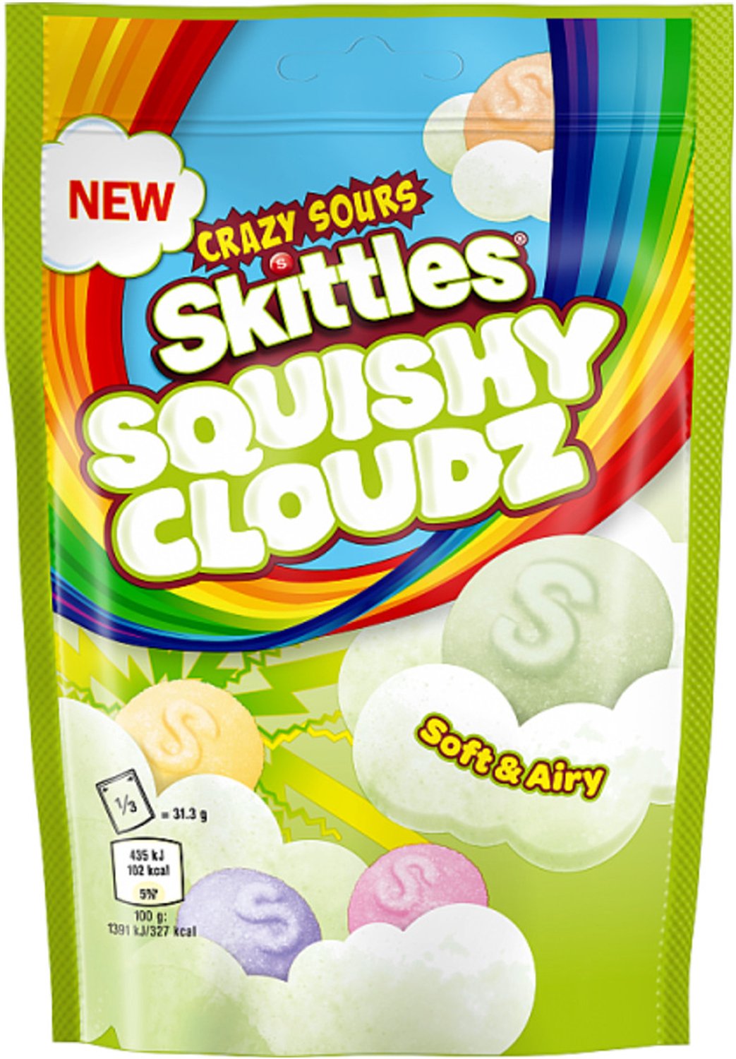 Skittles Squishy Cloudz - Sours - 18x 94gr