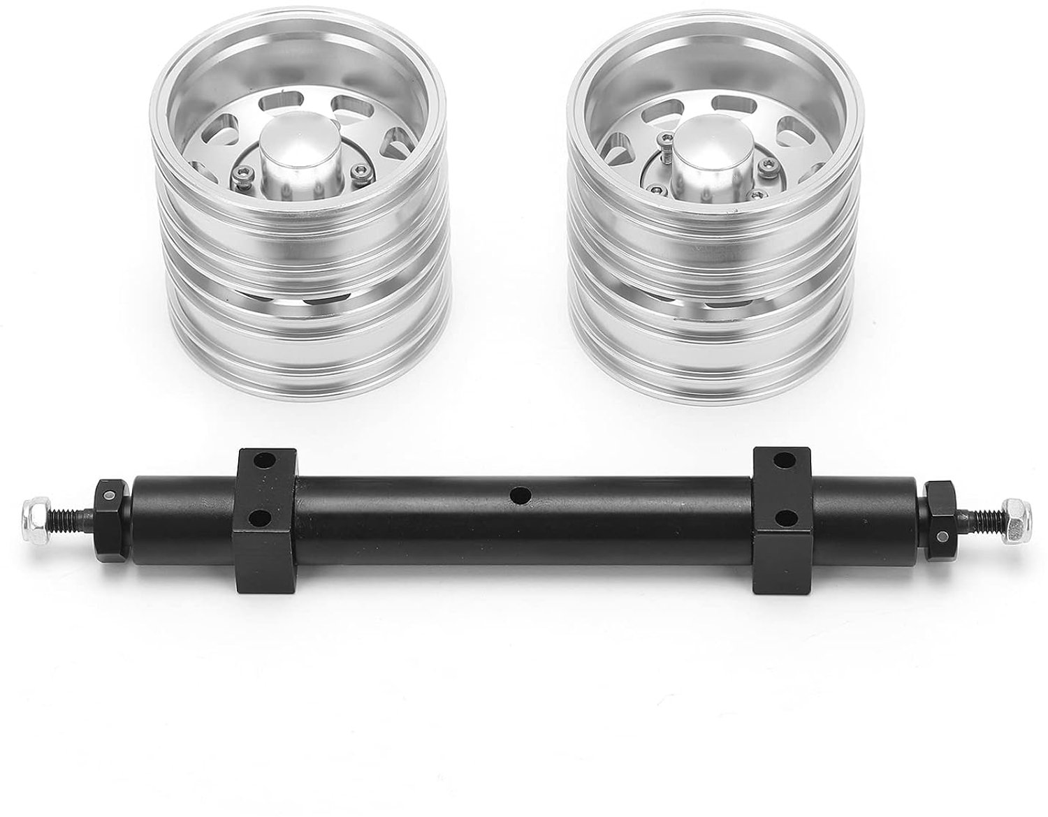 Zilver Achteras Wielnaaf Kit RC Vervanging Accessoires voor 1/14 Tractor