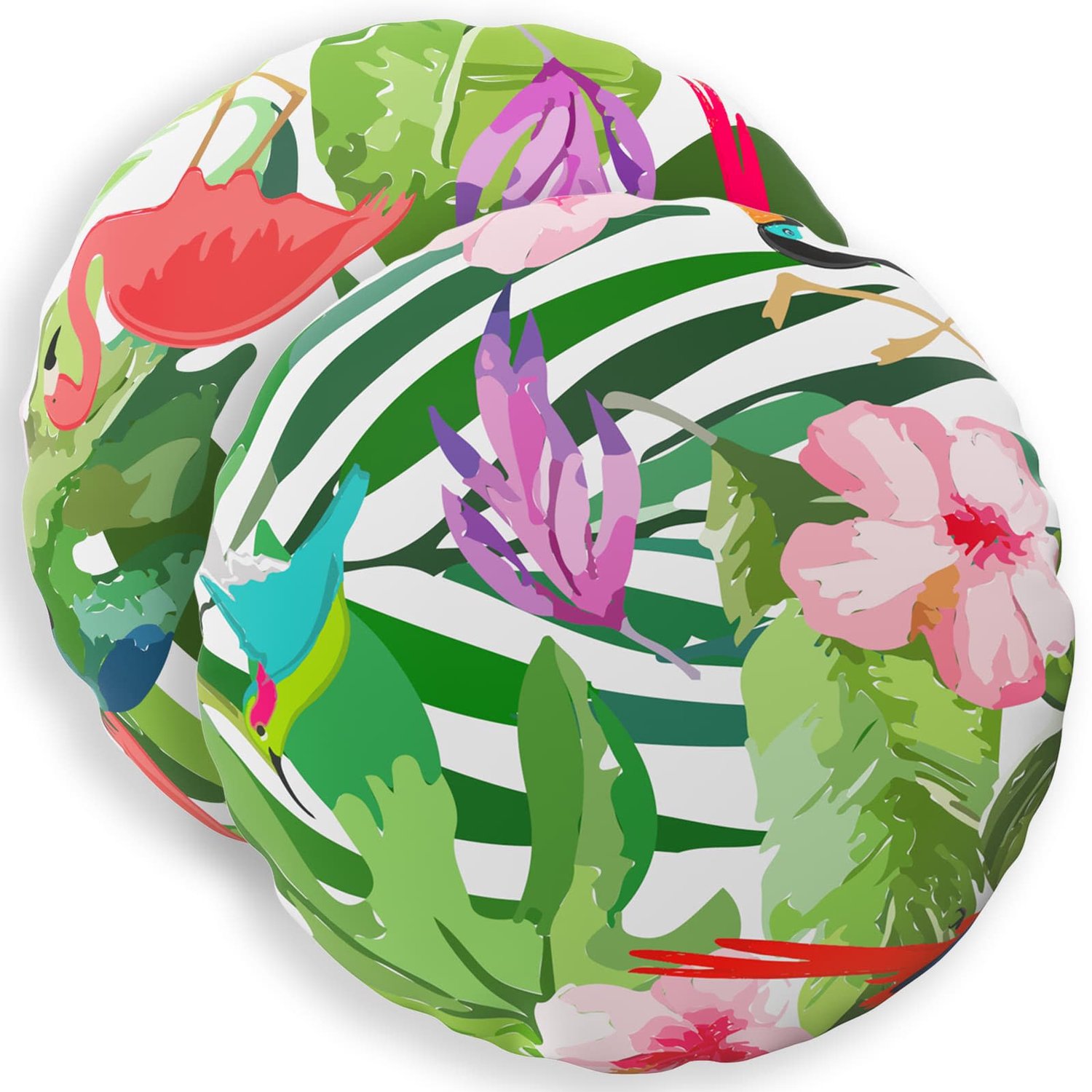 vidaXL Dekenkussen - 2 - st - HEERLEN - Meerkleurig - Diam. - 40 - cm - Polyester