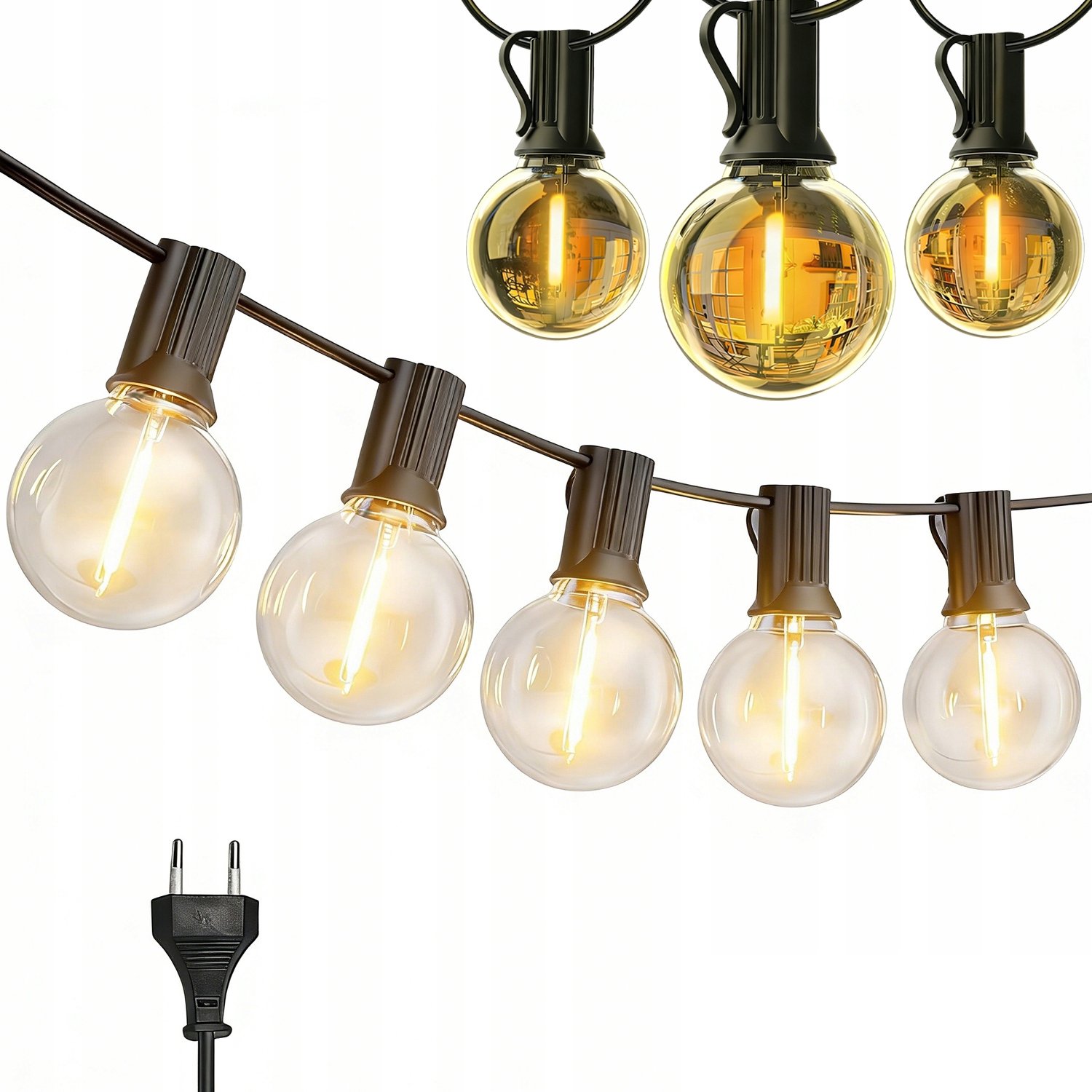 LED Tuinverlichting Slingers 10m met 12 G40 Lampen, IP44