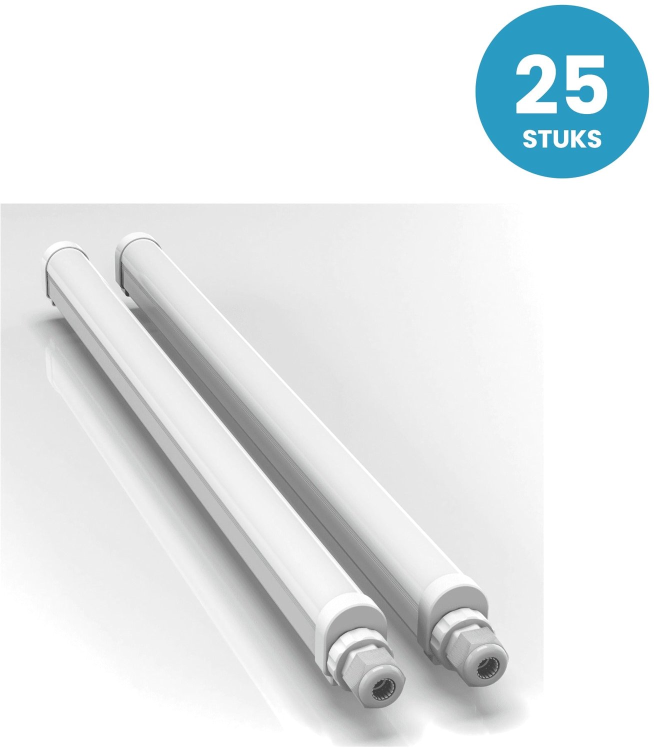 TL armatuur Tri Proof 1500mm - 45W - 6300 Lumen - daglichtwit 6000K - IP65 - IK08 - 25 stuks