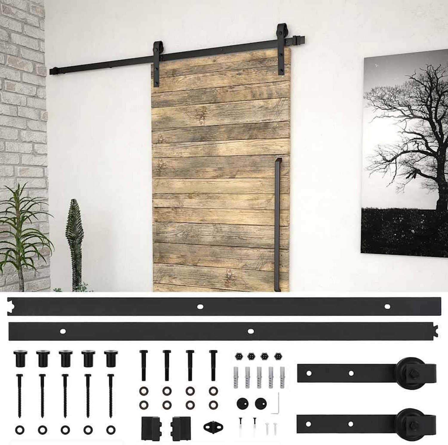 Set 183 cm stalen looprails