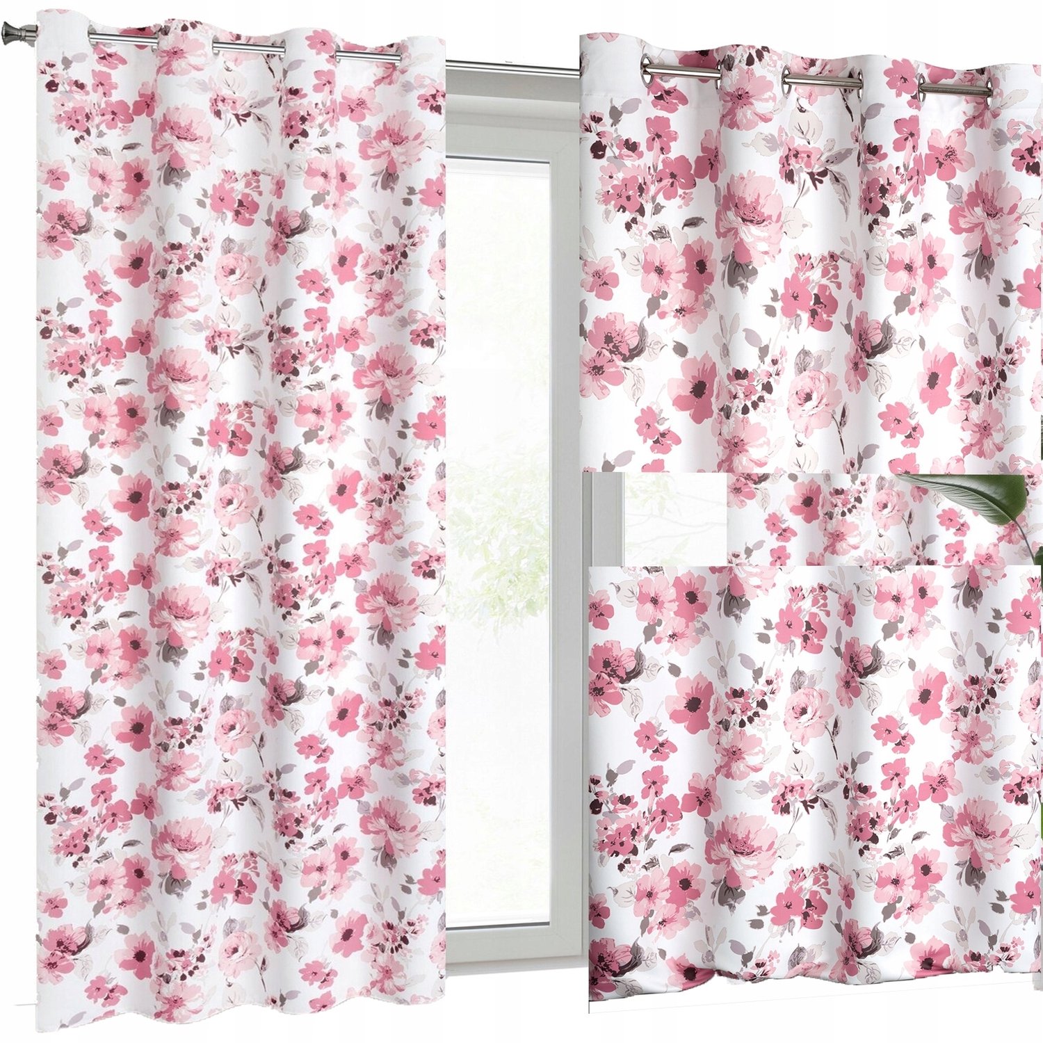 Verduisterende Gordijn met Bloemenprint - 140x250 cm