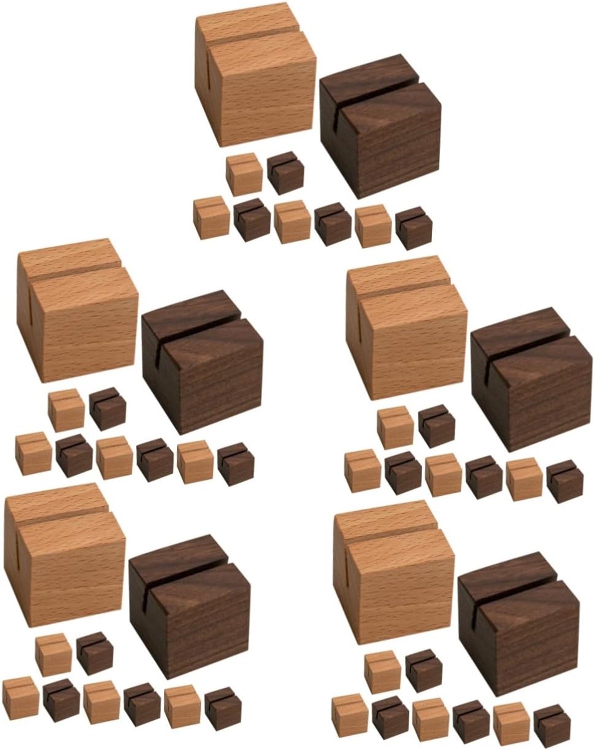 5 Sets Elegante Bureaukaartorganizer Houten Kaartenstandaard Ansichtkaarthouder Displaystandaard Voor Keuken Eetkamer Woonkamer 10 Stuks * 5