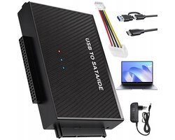 Universele SATA IDE naar USB 3.2 Adapter voor 2.5"/3.5" Schijven met Voeding