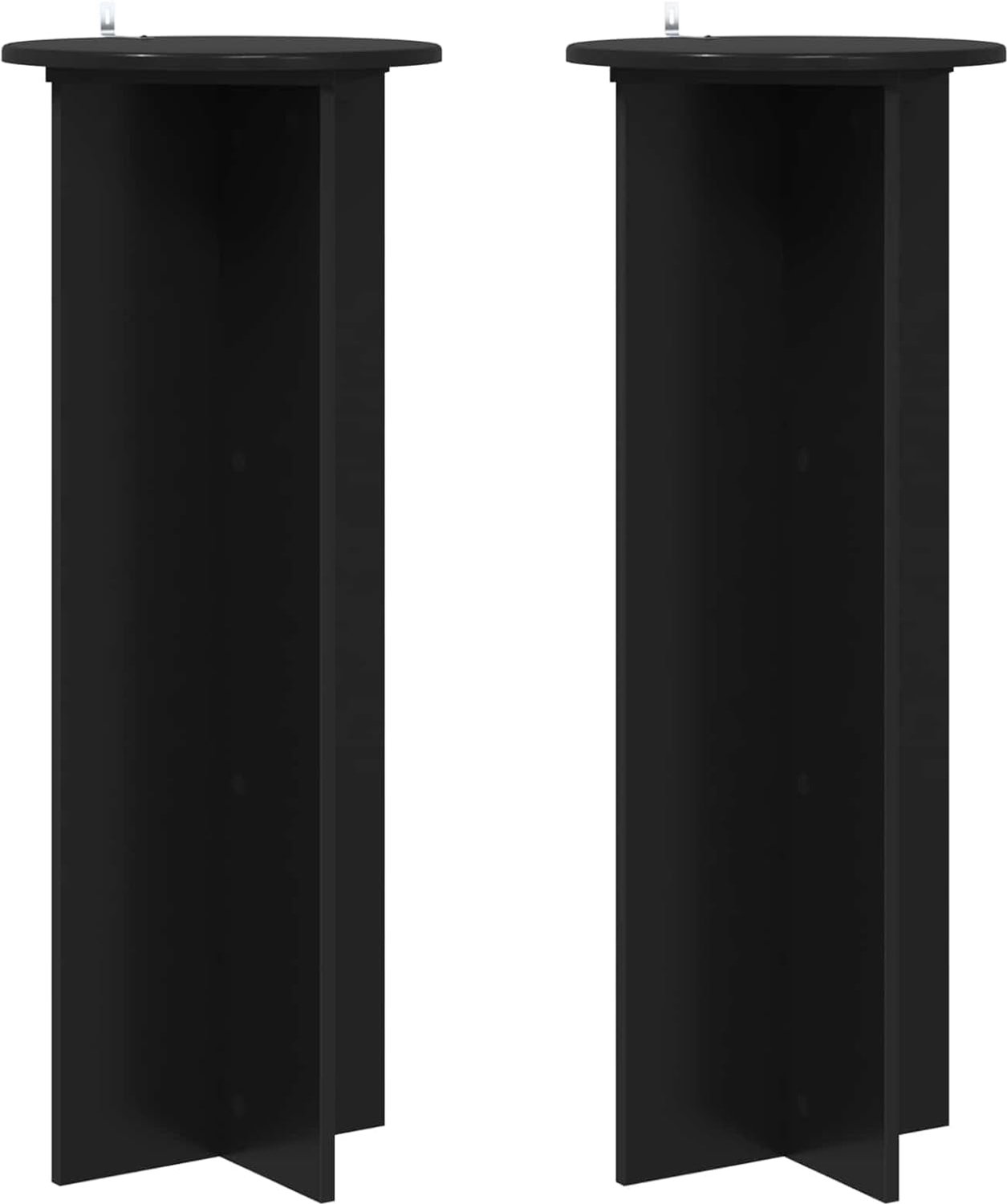 Set van 2, zwart, Ø40 x 100 cm, houtmateriaal