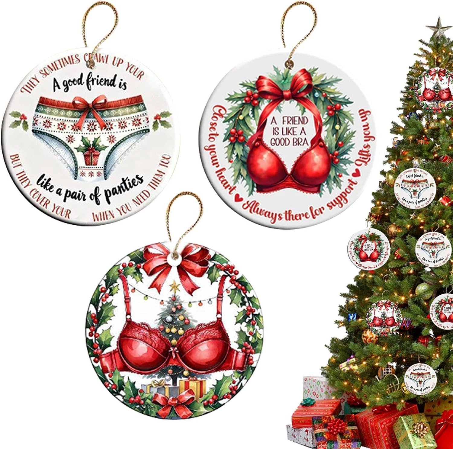 Kerstversieringen 2D Acryl Grappige Beste Hanger Decoratie