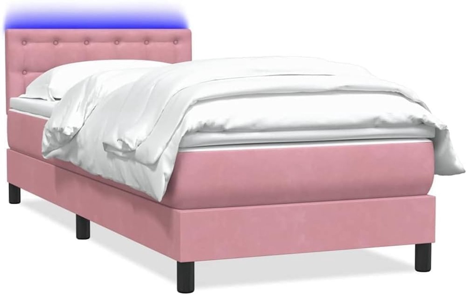 Boxspring met matras stof zwart 140x200 cm pocketvering bed met verstelbaar hoofdbord middelhard matras voor rug en buikslapers luxe slaapkamer set